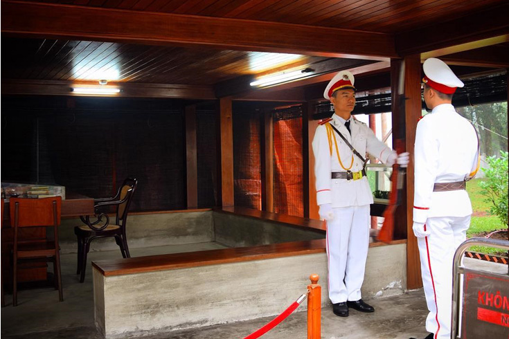 Changing of the Guard at Ho Chi Minh's stilt house 