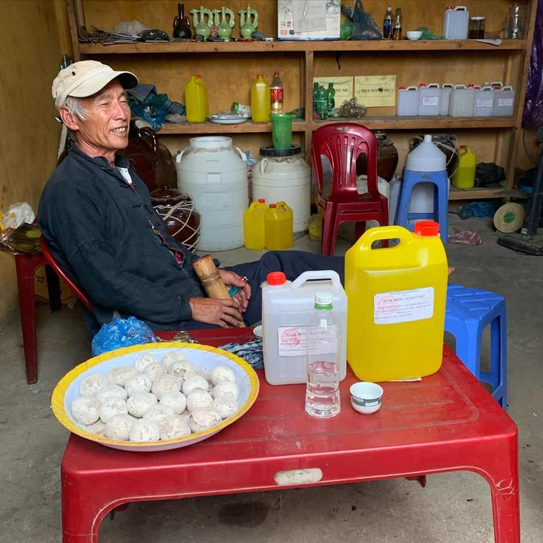 Corn wine in Cat Cat village