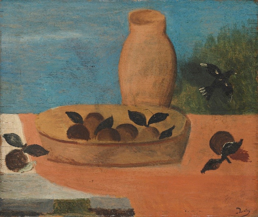 André Derain (1880-1954), Still Life with Fruit, ca. 1920 Oil on panel, 18 ⅛ x 21 ⅝ in. (46 x 55 cm). © Christie's Images Ltd 2019 © ADAGP, Paris
