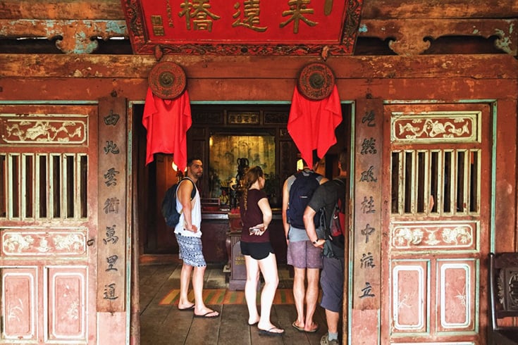 Door eyes in an old house of Hoi An