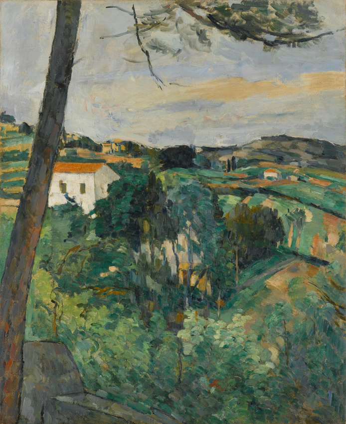 Paul Cézanne - Paysage au toit rouge ou Le Pin à l'Estaque