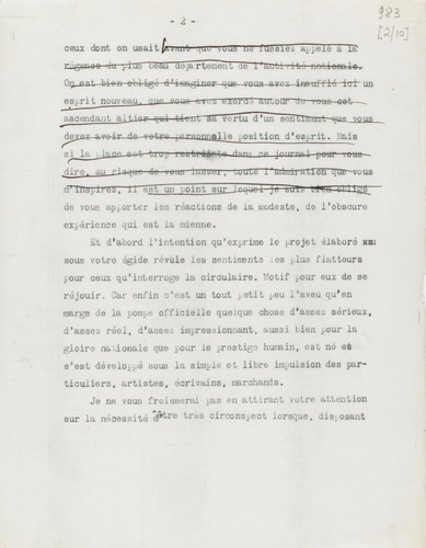 Paul Guillaume - Lettre ouverte à Monsieur le Ministre de l'Education Nationale
