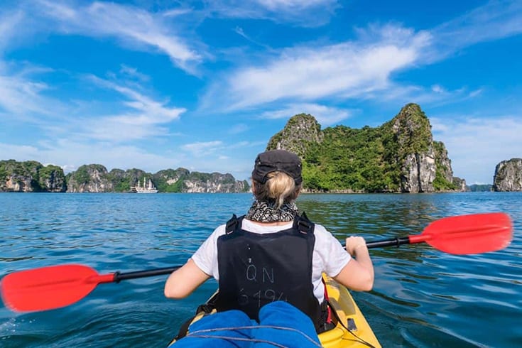 Go kayaking in Halong Bay