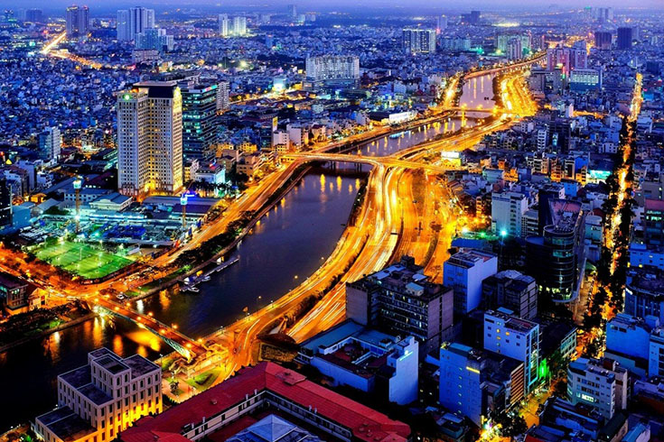Ho Chi Minh city at night