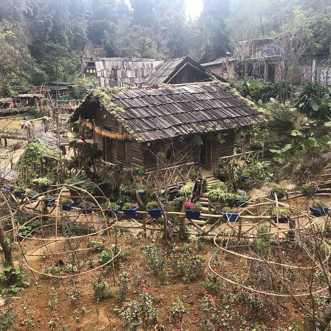 House architecture in Cat Cat Village Sapa