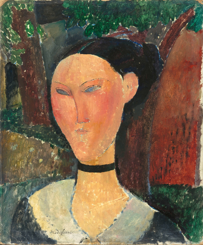 Amedeo Modigliani - Femme au ruban de velours