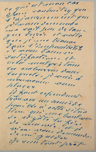 Claude Monet - Lettre autographe de Claude Monet au Directeur des Beaux-Arts où ...