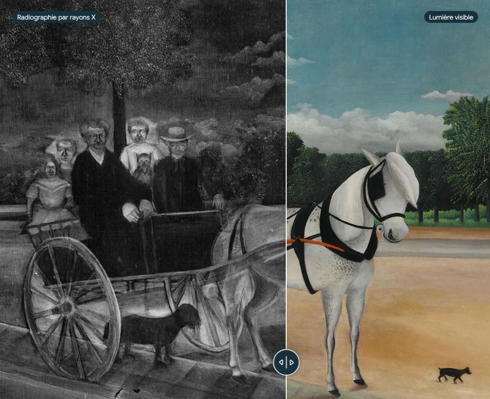 Analyse d’œuvre d'Henri Rousseau par radiographie par rayon X