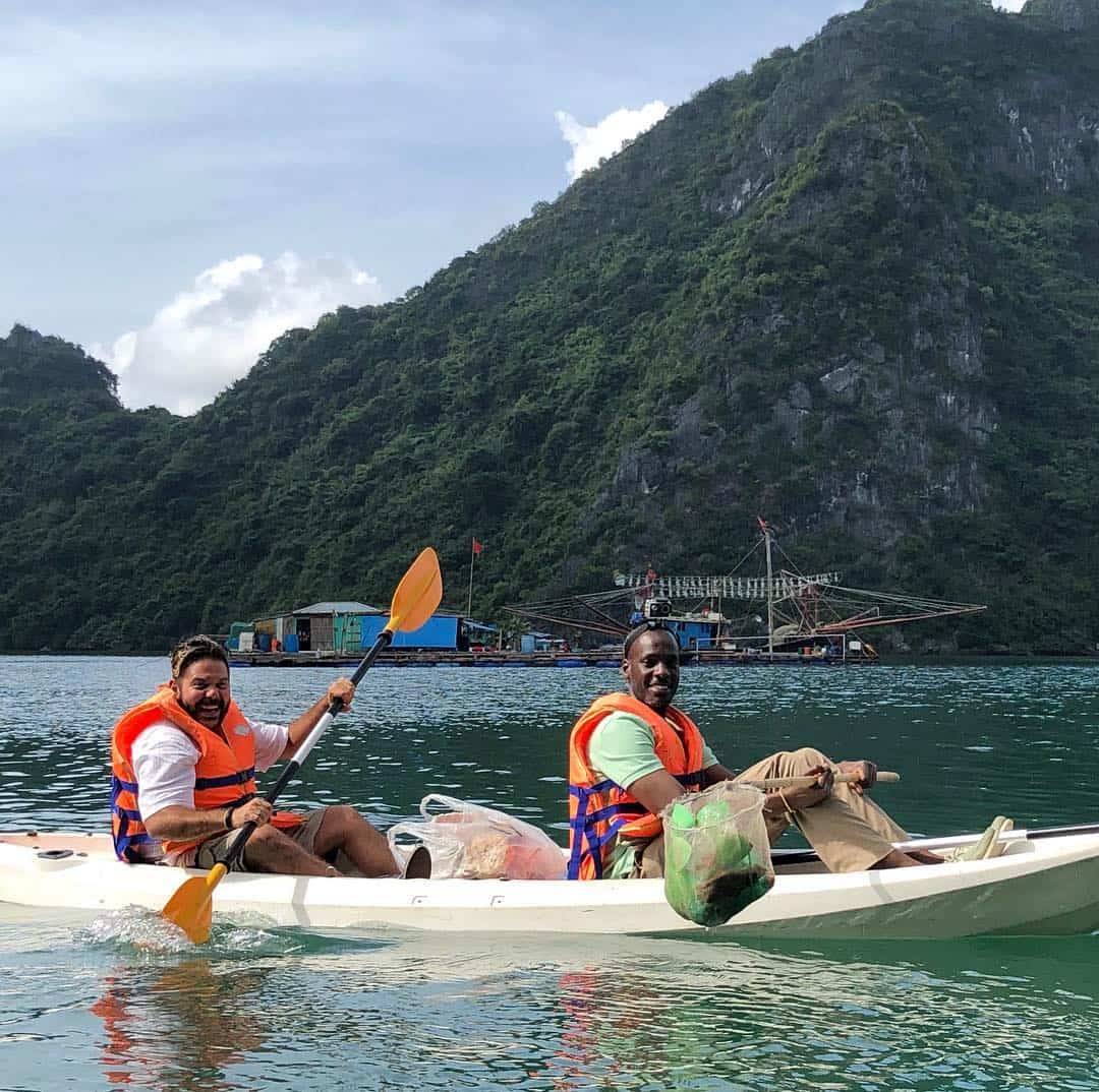 Kayak near Cua Van floating village