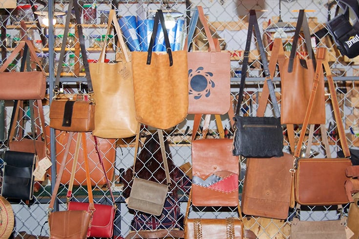 Leather bags in Hoi An