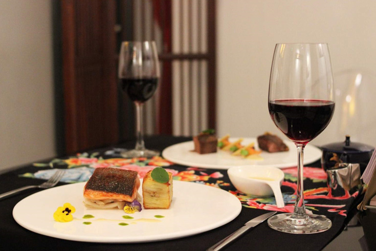 Menu at Blanc restaurant Saigon