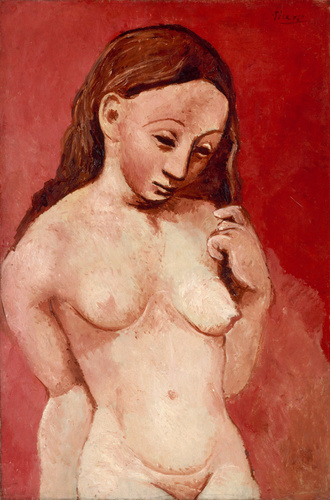 Pablo Picasso - Nu sur fond rouge}
