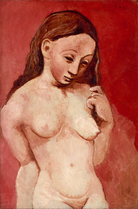 Pablo Picasso - Nu sur fond rouge