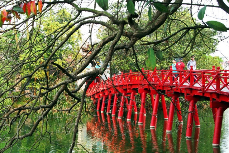 The Huc Bridge - Hoan Kiem Lake