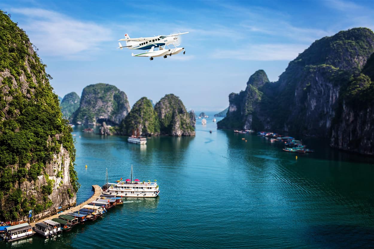 Travel from Hanoi to Halong Bay by seaplane