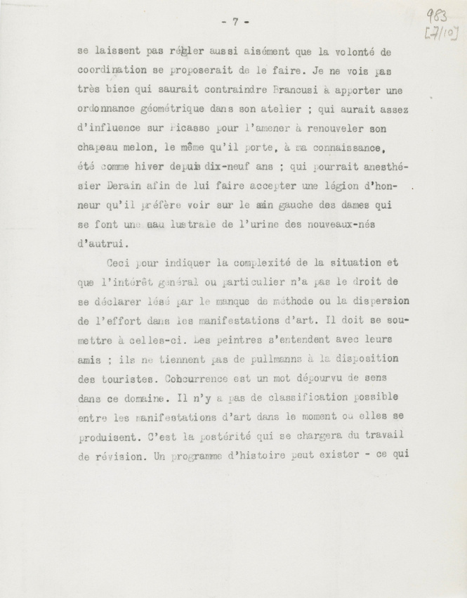 Paul Guillaume - Lettre ouverte à Monsieur le Ministre de l'Education Nationale