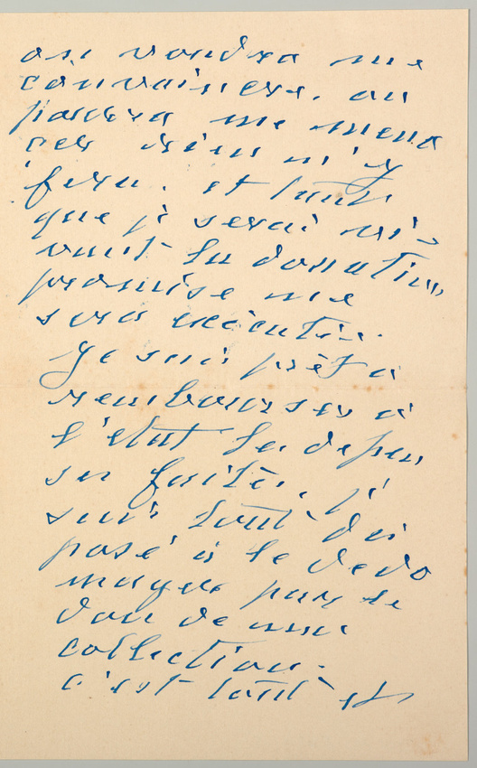 Claude Monet - Lettre de Claude Monet à Georges Clémenceau, Giverny 6 janvier 19...