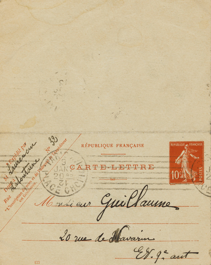 Marie Laurencin - Lettre