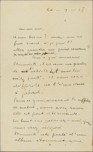 Guillaume Apollinaire - Correspondance manuscrite : Guillaume Apollinaire à Paul...