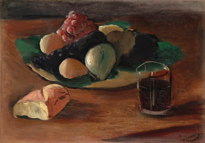 André Derain - Nature morte au verre de vin}