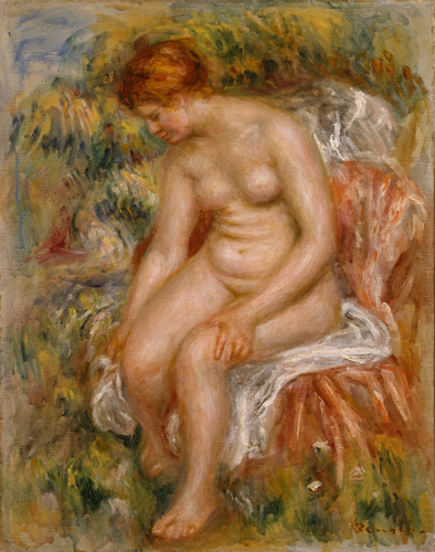Auguste Renoir - Baigneuse assise s'essuyant une jambe}